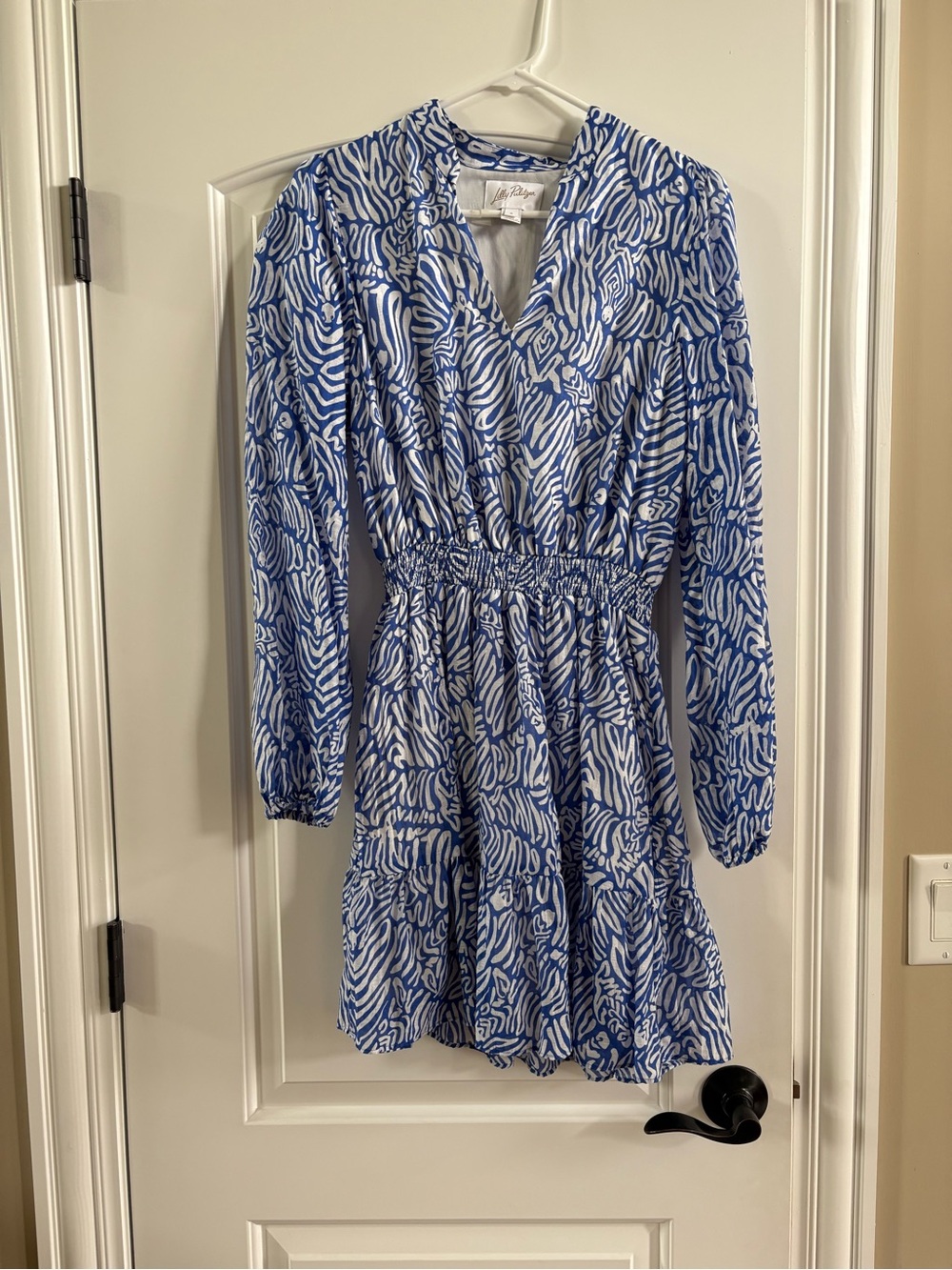 Lilly Pulitzer Blue and White Printed Dress